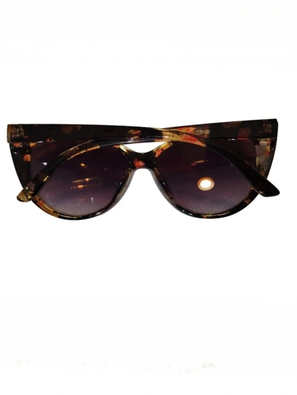 Women's Retro Cat-Eye Tortoise-Shell Sunglasses With Brown Gradient Lenses UV
